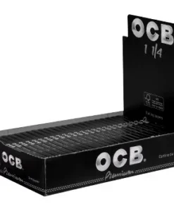 OCB Premium Schwarz 1¼ – Display mit 25 Heften à 50 Blättchen