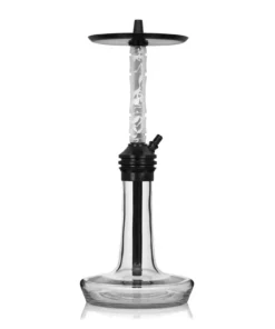 Moze Varity Lounge Black – Clear Bowl – Wavy Frosted