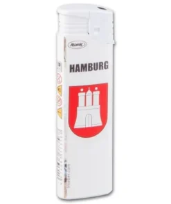 Einwegfeuerzeug Piezo ATOMIC Hamburg 5 Designs Steller mit 50 Stueck