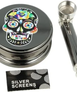Dreamliner Skull Set mit Grinder, Pfeife und Siebe Gunmetal Nr. 6