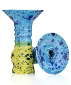 Fox Hookah Small Alien Bowl Light Blue Yellow