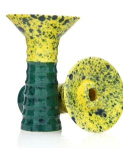 Fox Hookah Small Alien Bowl Yellow Dark Green