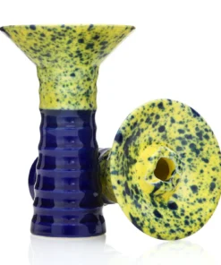 Fox Hookah Small Alien Bowl Yellow Dark Blue