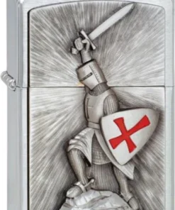 Original ZIPPO chrom Plakette Templer/Victory