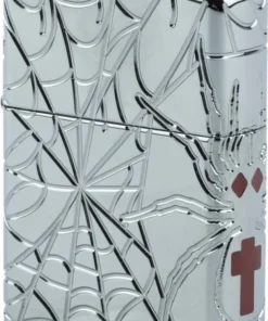 Zippo Armor Case chrom Spider Deep Carved