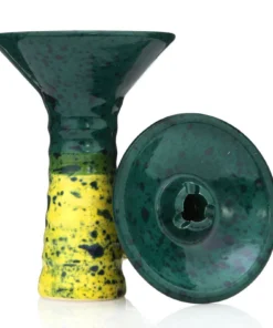 Fox Hookah Big Alien Bowl Dark Green Yellow