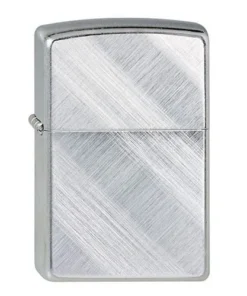 Feuerzeug Zippo Diagonal Weave aus Chrom satiniert in silber seidenmatt gemustert