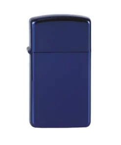 Feuerzeug Zippo Slim Sapphire aus Metall beschichtet in saphirblau glänzend