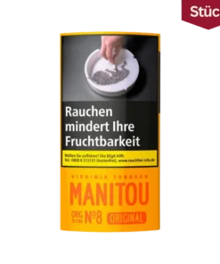 Manitou Organic Blend Gold No8 Feinschnitt Tabak Pouch (30g)