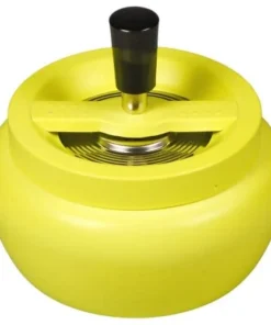 Schleuderascher Metall neon gelb matt Durchmesser 13cm