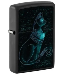 ZIPPO schwarz matt Spiritual Cat Design 60006542