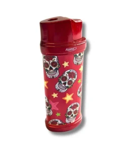 Atomic Feuerzeug Elektro Metall Totenkopf Rot