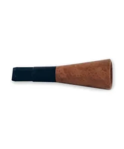 Zigarrenspitze Denicotea aus Bruyéreholz Acryl in braun schwarz 20 mm Durchmesser