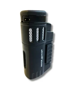 Silver Match Sturmfeuerzeug Quad Jetflame Metall Schwarz