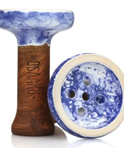 Oblako Killer Bowl Glazed Marble White Blue