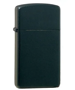Feuerzeug Zippo Slim aus Metall beschichtet in schwarz matt