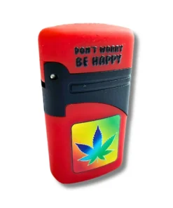 Atomic Sturmfeuerzeug Jetflame Cannabis Rot