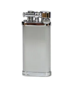 Pfeifenfeuerzeug Stein ITT CORONA Old Boy chrom satiniert mit Stopfer