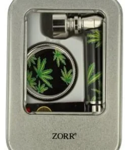 Zorr Pfeifenset Grinder + Pfeife + Ersatzsiebe Nr. 5