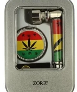 Zorr Pfeifenset Grinder + Pfeife + Ersatzsiebe Nr. 6