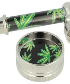 Metallpfeifenset Grinder, Pfeife, Ersatzsiebe im Täschchen Nr.3