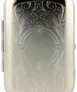 Cool Tabakdose Venetian Dekor Chrom mit Clip