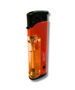 Prof Feuerzeug Elektro mit Licht Schwarz Orange