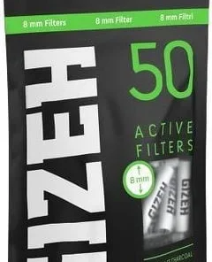 Einzeln GIZEH BLACK ACTIVE FILTER 8mm 50er