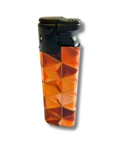 Lux Sturmfeuerzeug Jetflame Dreieck Muster Orange