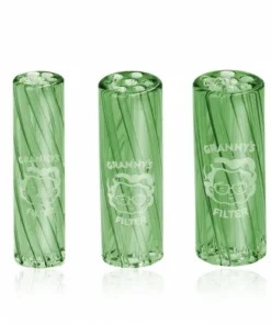 Grannys Weed Glas Vortex Spiral Filter Tips 3er Set 8/10/12mm Hellgrün