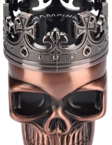 Grinder Metall Totenkopf Bronze mit Haizähnen (Ø 46mm / 3 Teilig)