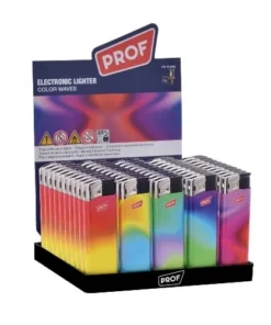 Einwegfeuerzeug Piezo PROF Color Waves Steller mit 50 Stueck