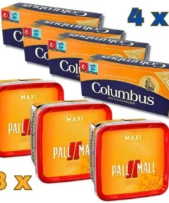 Sparpaket – 3 x Pall Mall Allround 310g Dose + 4 x Columbus 250 Stück Hülsen