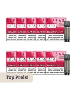10er Pack E-Liquidpod ELFBAR Cherry 0 mg 2 Pods ( OHNE NIKOTIN )