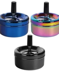 Wildfire Drehaschenbecher Metall 9cm grau (1 Stück)