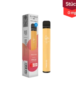 Elfbar Peach Ice 0mg 600 Züge Vape Einweg E-Zigarette