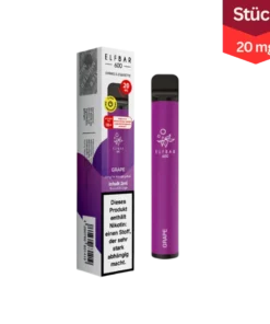 Elfbar Grape 20mg 600 Züge Vape Einweg E-Zigarette