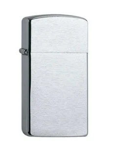 Feuerzeug Zippo Slim aus Chrom gebürstet in silber seidenmatt