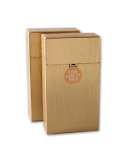 Zigarettenbox Kunststoff Clic Box metallic 100 mm