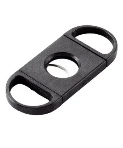 Zigarrencutter aus Kunststoff Edelstahl in schwarz 20 mm Durchmesser