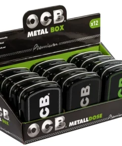 OCB Metalldose Aufbewahrungsdose für Tabak Zubehör farblich sortiert