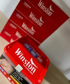 1 x Eimer Winston Red Giant Box 155 Gramm & 1.000 Winston Kingsize Hülsen