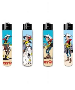 24 Feuerzeuge Stein ATOMIC Lucky Luke