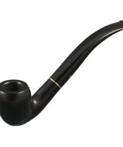 Lesepfeife Capitello Donna aus Bruyèreholz glänzend Acryl in schwarz