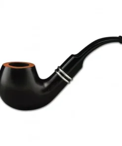 Pfeife Capitello aus Bruyèreholz Acryl Bent in schwarz seidenglänzend