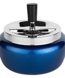 Schleuderascher Metall blau chrom 13 cm