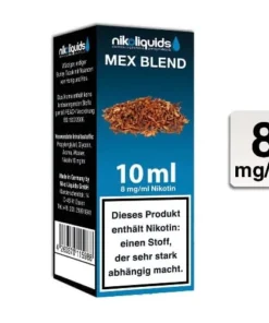 E-Liquid Nikoliquids Mex Blend 8 mg/ml Flasche 10 ml