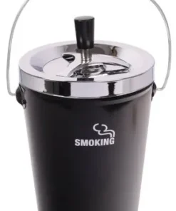 Drehaschenbecher Schleuderaschenbecher Smoking XXL 13cm Schwarz