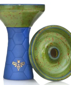 Bee Hookah Phunnel Half Glazed Blue Emerald