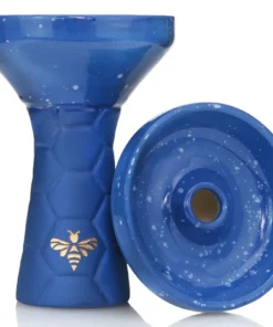 Bee Hookah Phunnel Half Glazed Blue Sapphire